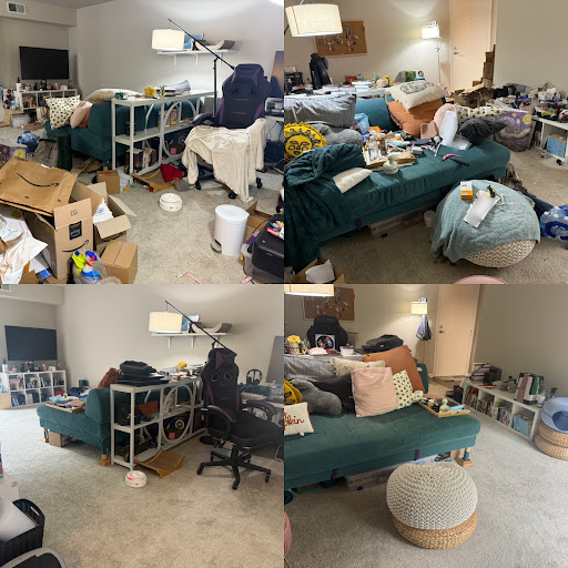 Living room before and after — Simply Spotless Cincinnati